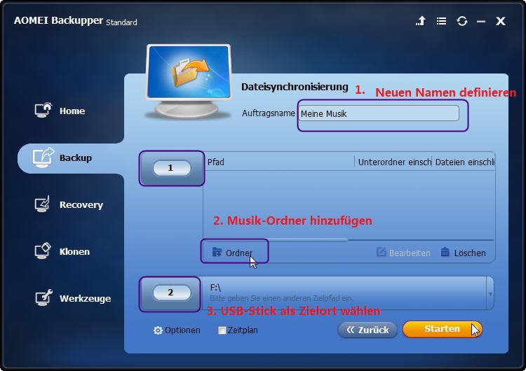 Anleitung Umfangreiche Musikdateien vom PC auf USBStick kopieren