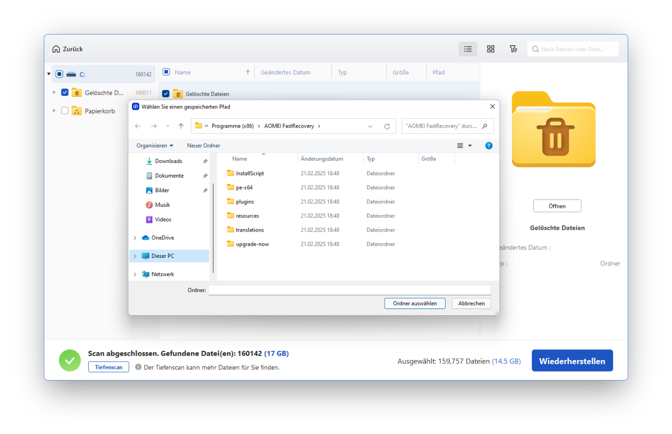 Preview and Restore