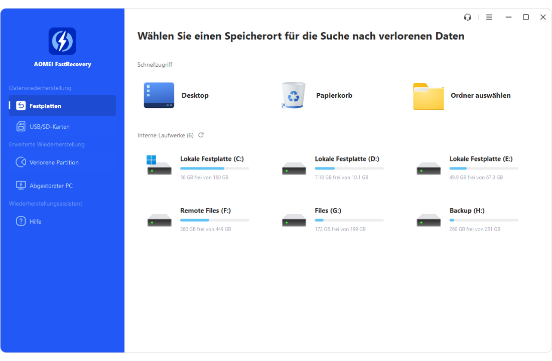  Speicherort auswählen