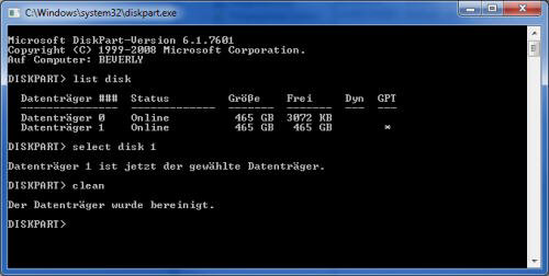 Partition formatieren