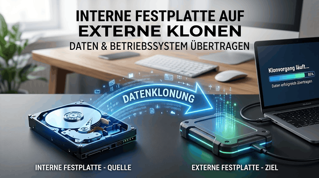 Interne Festplatte auf externe klonen