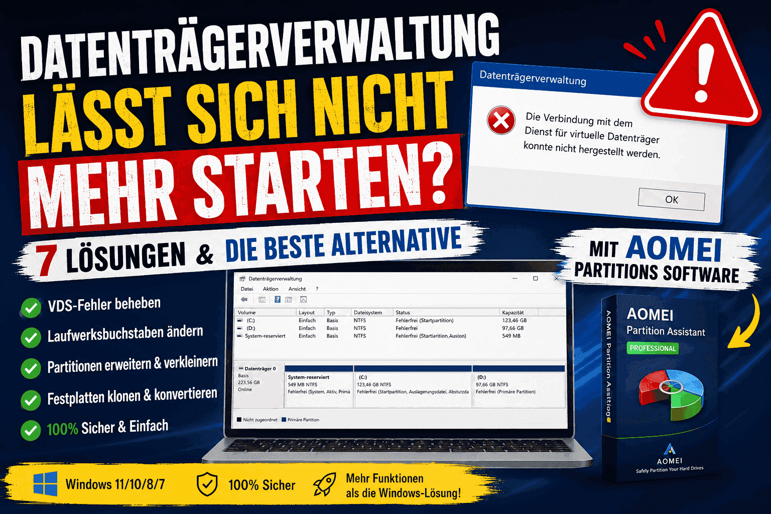Datenträgerverwaltung lässt sich nicht mehr starten