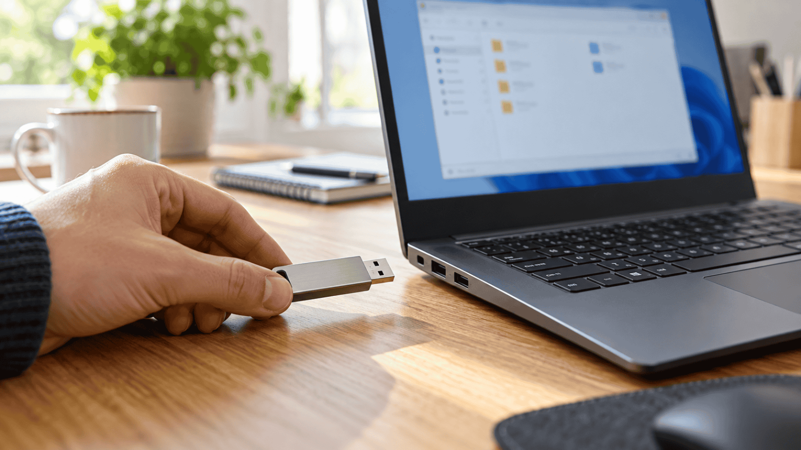 Ein 64-GB-USB-Stick kann für kompatible Geräte mit FAT32 vorbereitet werden.