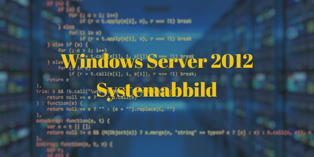 Windows Server 2012 Systemabbild